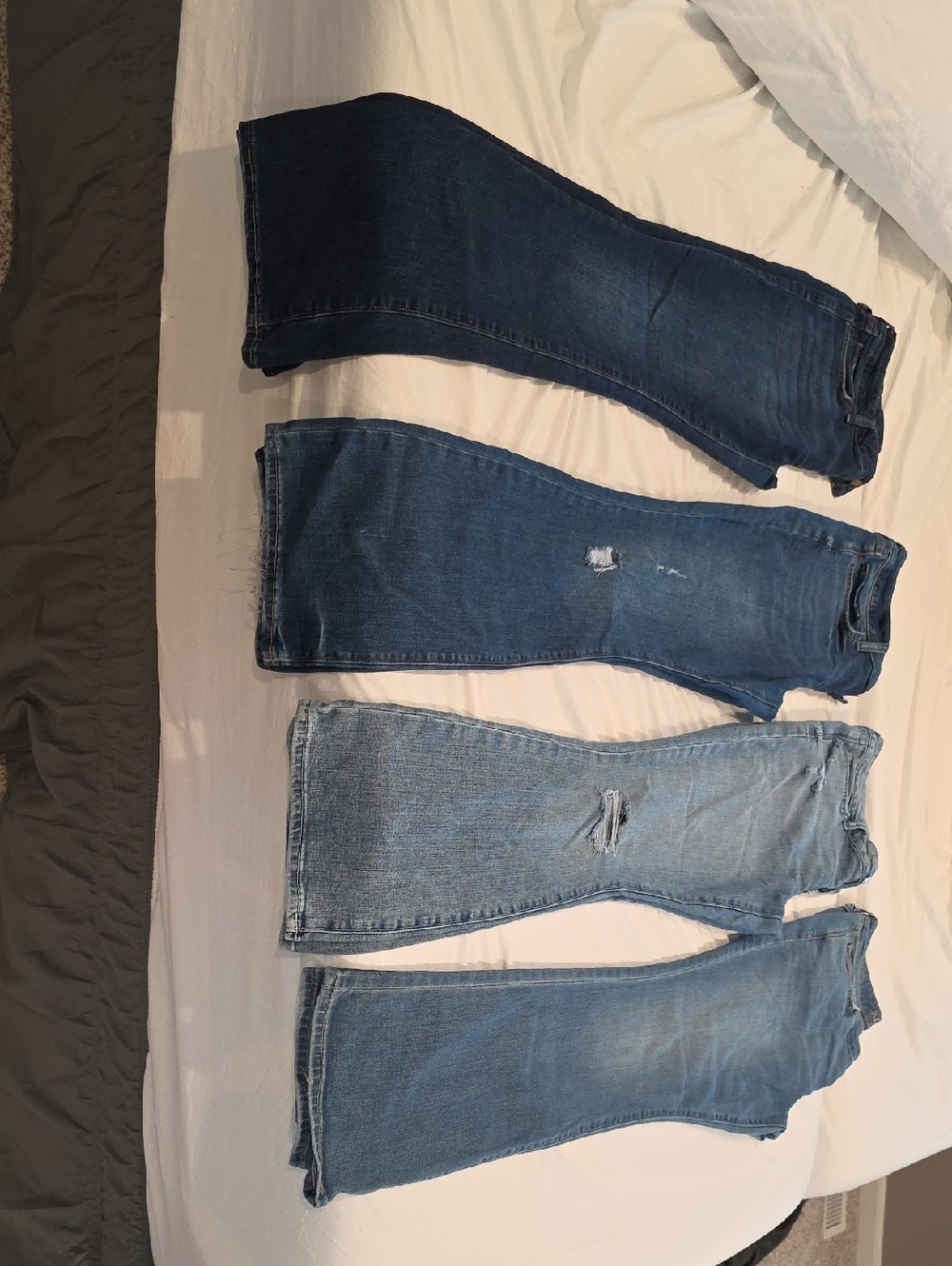 Lot of 4 Women's Arizona Mid-Rise Boot Cut, Denim Jeans - Various Blue Washes